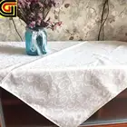 Jacquard style polyester cotton material table cloth cover
