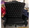 2019 hot sale black throne waiting sofa/high back couch/Top Quality cheap king throne chair