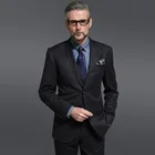 95%wool 5%cashmere two button notch Lapel black grey office uniform designs