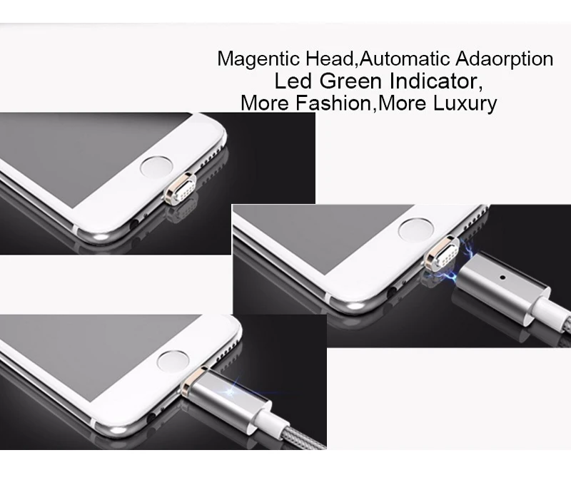 Wholesale 3 in 1 led magnetic nylon USB charging data cable saso certification - ANKUX.COM