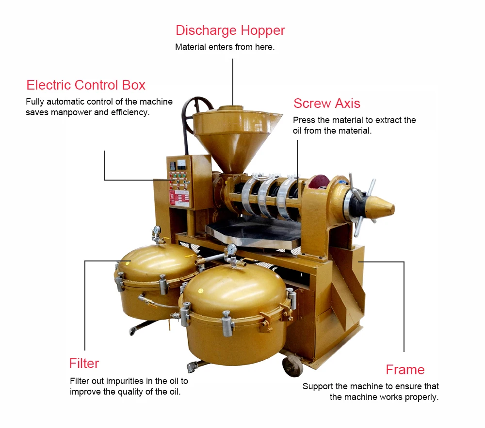 New type screw coconut cooking oil making machine