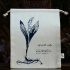 customized printed drawstring canvas pouch cotton bag