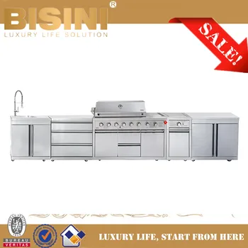 Outdoor Gas Grill Large Stainless Steel Smokeless Courtyard Villa