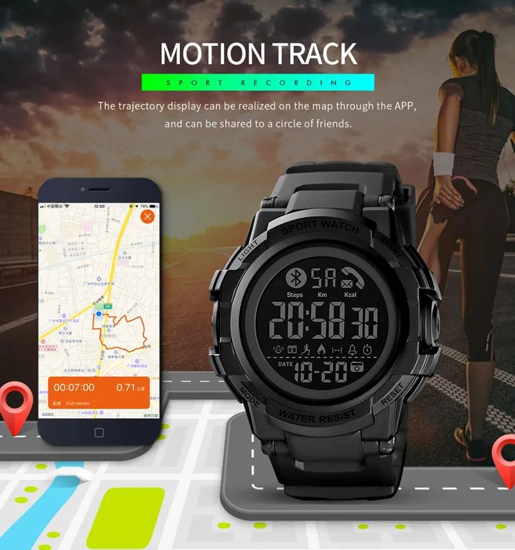 Cheap sport Skmei new product smart watch waterproof