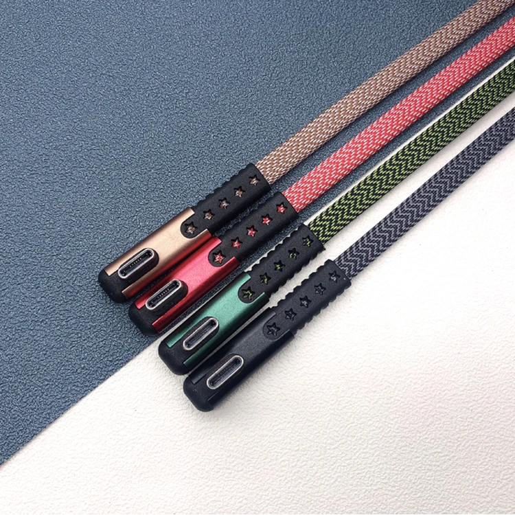 iHaitun 90 degree type C USB cable Fast Charging Right Angle USB C Cable for Mobile Game - ANKUX.COM