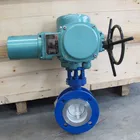 China manufacturer of double flange triple offset price butterfly valve with electric actuator
