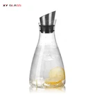 Promotional heat resistant borosilicate glass pitcher with filter cover