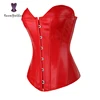 Plus Size Size S To 6XL Ladies Mini Dresses Red Sexy Leather Corset Dress For Fat Women