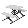Plastic outdoor table chairs dining room table set folding table with benches
