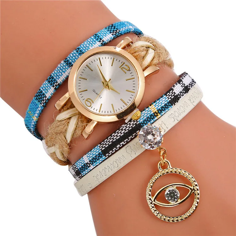 2974 Hot sale Ladies luxury Eye Chain Leather strap Casual Bracelet Watch Women clock Wrap Quartz Watches, All as same as photo
2974 Hot sale Ladies luxury Eye Chain Leather strap Casual Bracelet Watch Women clock Wrap Quartz Watches, All as same as photo
