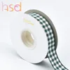 Wholesale custom size pink polyester gift packaging plaid check gingham ribbon