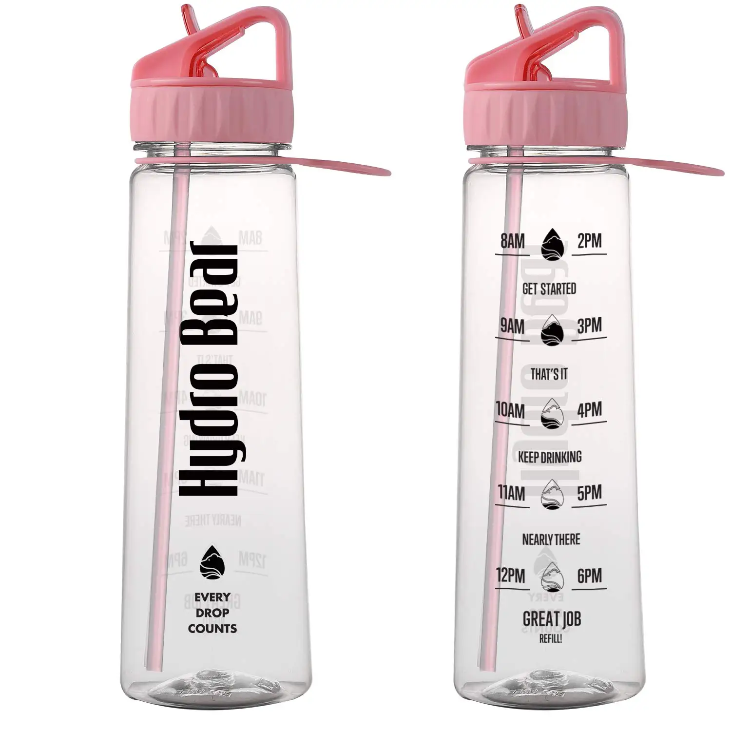 Large 30 Ounce Motivational Fitness Sports Water Bottle with Time Marker, Customized
Large 30 Ounce Motivational Fitness Sports Water Bottle with Time Marker, Customized