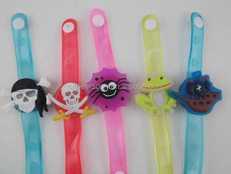 oem led flashing pvc silicone wristband bracelet kid promotion