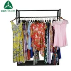 Korean style fashion ladies' wear silk dress used clothing from China factory