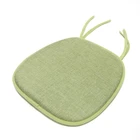 Green Yarn-Dyed Fabric thin chair seat pad