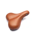 Electric mountain bike leather saddle for bicycle