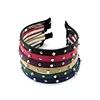 GENYA Fashion Faux Leather Headband Spike Rivets Studded Band Party Punk Hair
