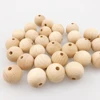 18mm Beech Wooden Baby DIY Accessory Nursing Round Beads for Teething Necklace