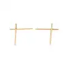 925 silver jewelry Wire 18k gold cross minimalist stud earring
