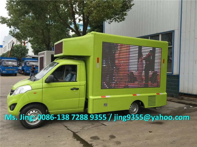 Foton 4x2 mini outdoor full color P6/P8 led tv advertising truck for sale in Egypt