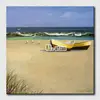 Wholesale beautiful seascape oil painting with little boat for living room
