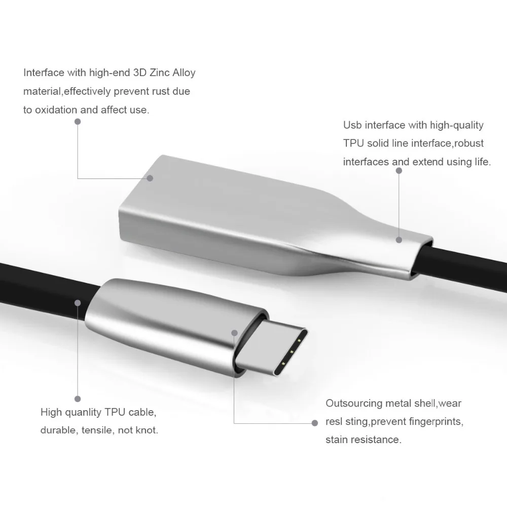Fast Charger Zinc Alloy USB C Cable For Nexus 5X - ANKUX.COM