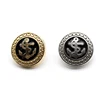 Free Sample Military Metal Jacket Buttons Custom 3D Embossed Military Hat Shank Button