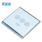 Wifi Smartphone wall Glass Screen Touch light Switch 3 gang 220V Tuya