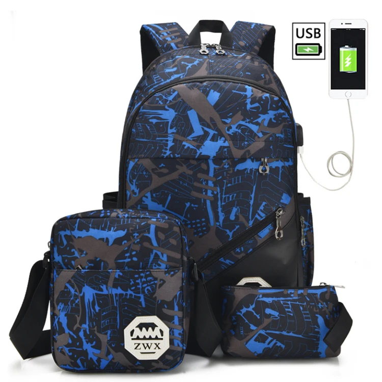 Osgoodway2 Wholesale Boys Backpack Printed 3 Pieces School Backpack Bag Set with USB Charger, 4color options
Osgoodway2 Wholesale Boys Backpack Printed 3 Pieces School Backpack Bag Set with USB Charger, 4color options