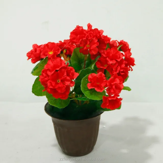 latex real touch mini artificial geraniums flower wholesale for