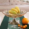 wholesale custom metal crafts items antique accessories table glass fruit plate