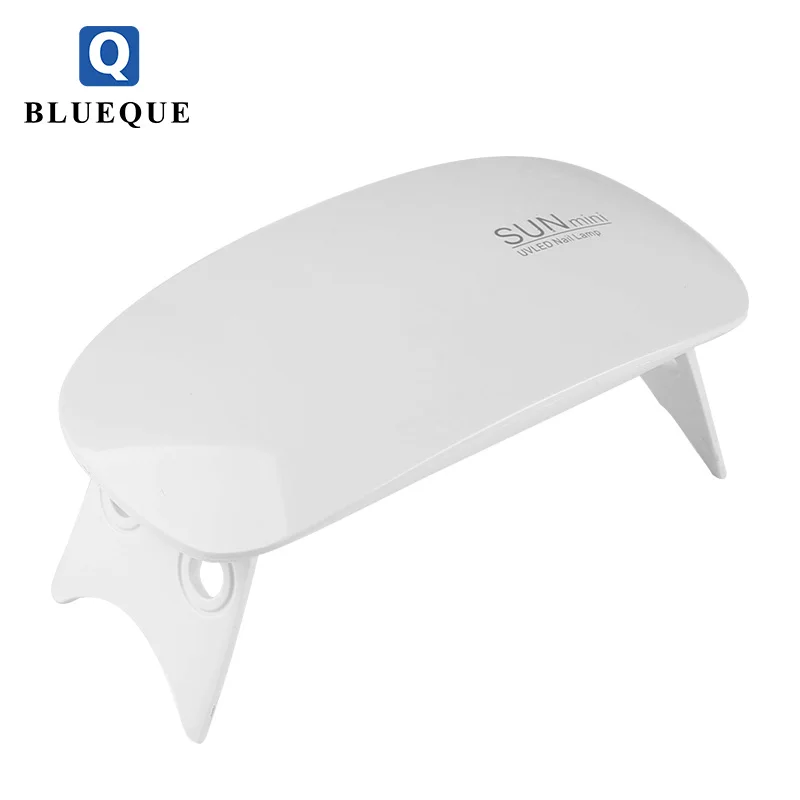 BLUEQUE 2019 electric appliance mini gel uv led nail lamp 6w with USB, White pink
BLUEQUE 2019 electric appliance mini gel uv led nail lamp 6w with USB, White pink