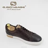 2019 lace-up sneakers fashion classic Hand-painted cowhide coffee sneakers brand