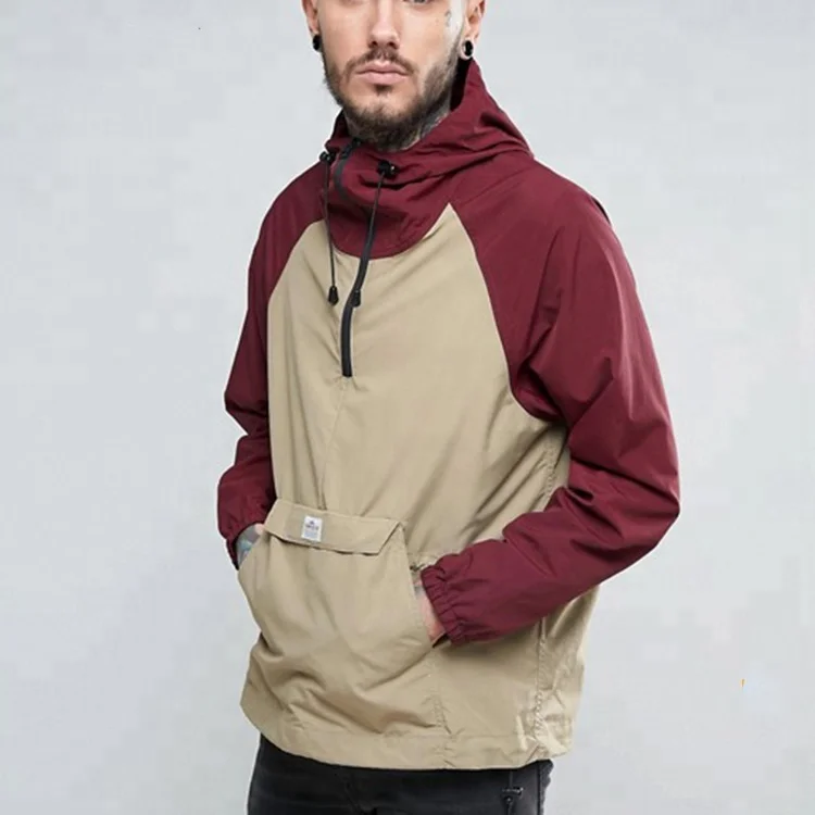 hooded jacket with pouch pocket