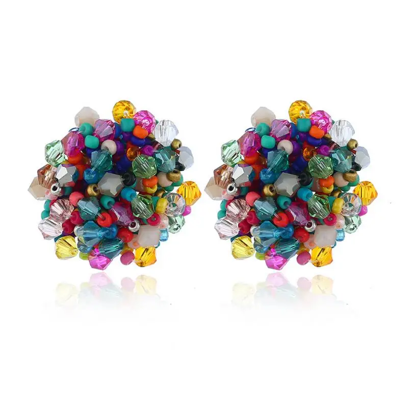 WIIPU New Fashion Women Handmade Cluster Crystal Beads Drop Statement Earrings Jewelry
WIIPU New Fashion Women Handmade Cluster Crystal Beads Drop Statement Earrings Jewelry