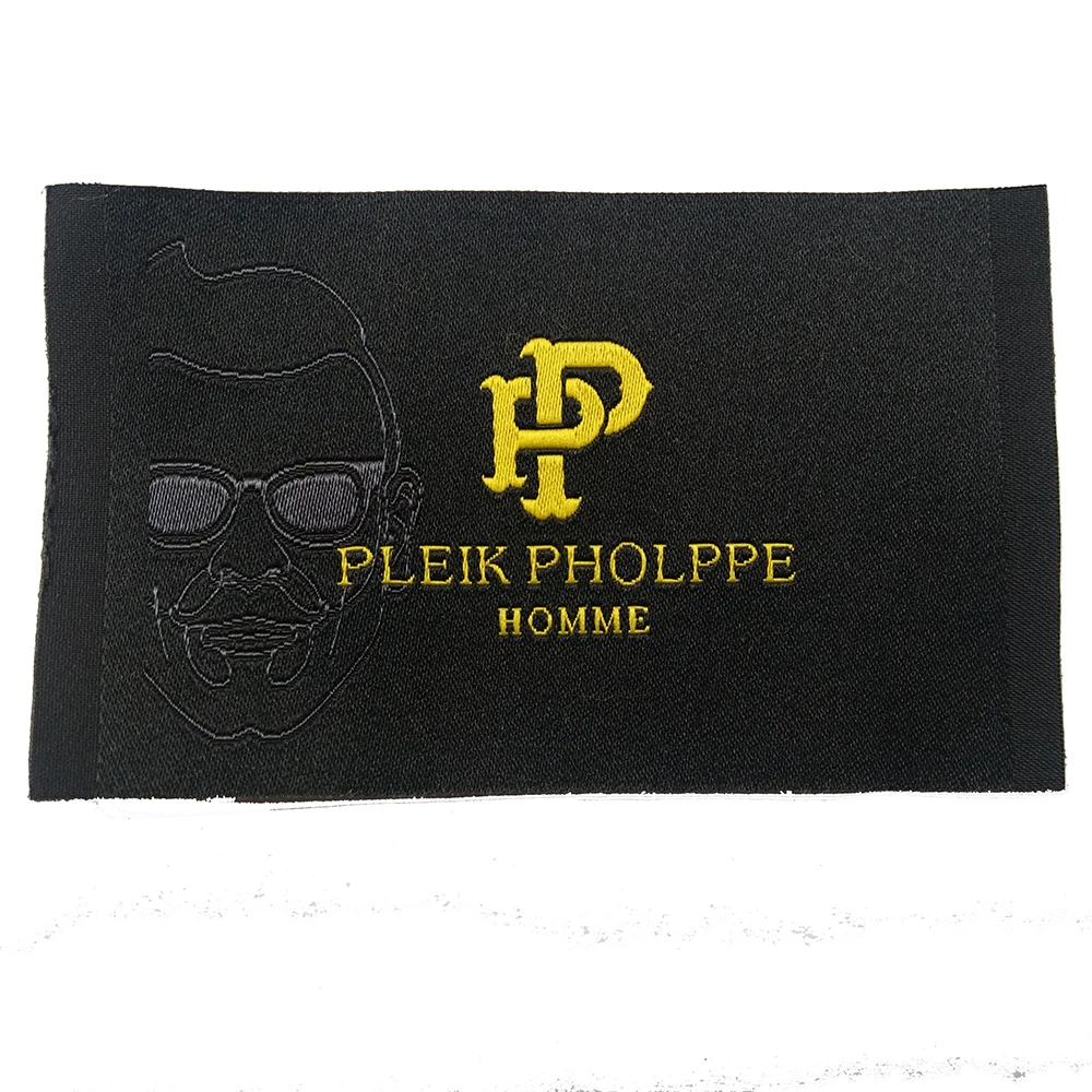 woven label with embossed logo