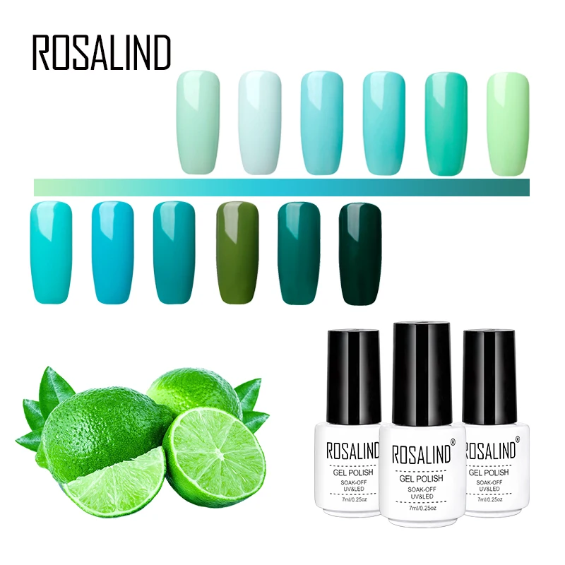 Rosalind-Green-Pure-Color-7ML-Gel-Nail-Polish-Needed-Base-Top-Nail-Art-Beauty-UV-LED