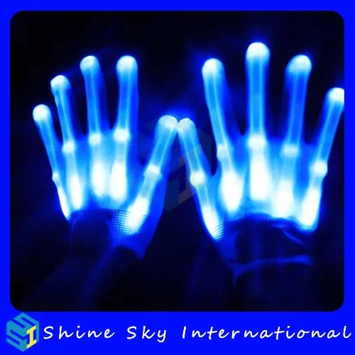 clubbing dance led light up skeleton gloves