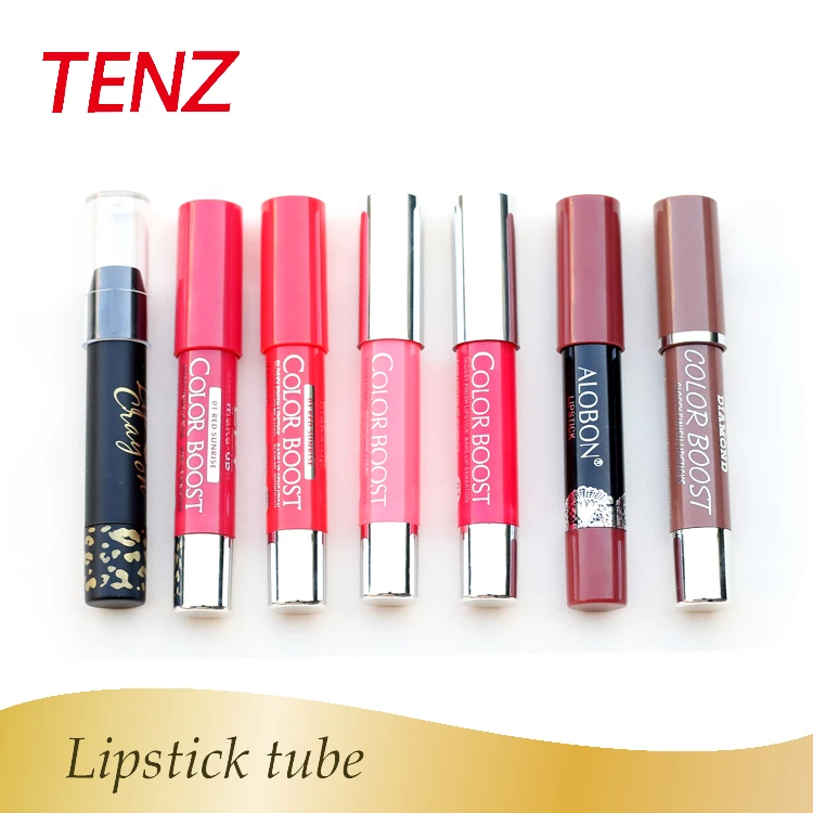 plastic empty round cosmetic makeup crayon lipstick tube lip