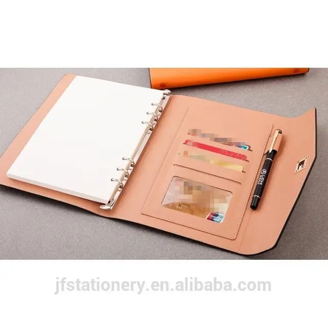 bound journal pu cover diary notebook and pen business set with