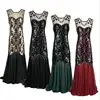 sexy christmas 1920S 50S Vintage long gown fancy dress flapper GATSBY sequin patchwork party dress