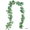 Amazon Hot Selling Artificial Garland Eucalyptus Vine Artificial Eucalyptus Leaves Decorative