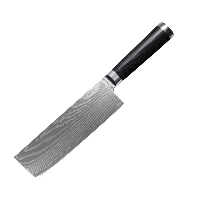 7inch Damascus chef cleaver nakiri knife with pakka wood handle for kitchen 
7inch Damascus chef cleaver nakiri knife with pakka wood handle for kitchen