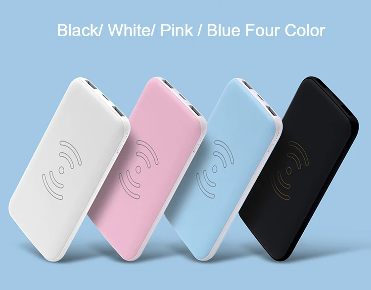 Promotional Universal latest warner charger 20000mah qi wireless power bank two side with Flashlight - ANKUX.COM