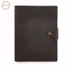 Genuine leather hard-working padfolio with elastic pen holder