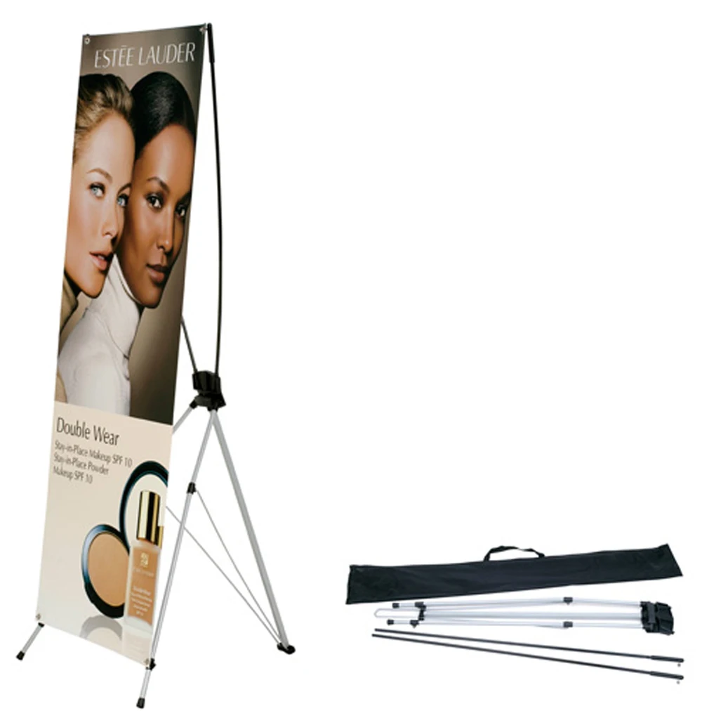 Economic Outdoor Aluminum Material X Stand Display Banner for Advertising Post