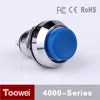 Toowei bule high round button waterproof IP67 metal led pushbutton switch 12MM mini pushbutton switch without light