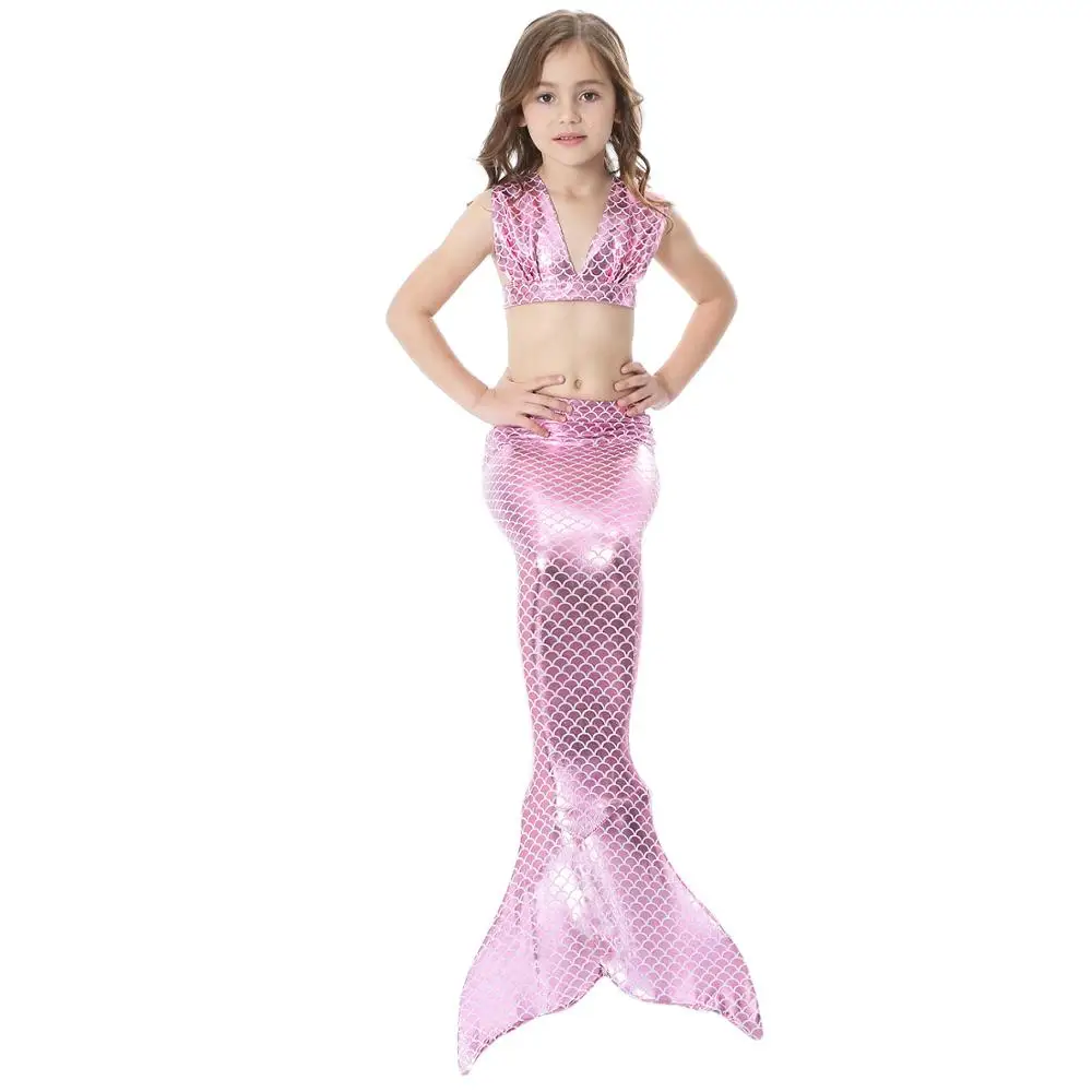 

Girl Little Mermaid Tails Swim Cosplay with Monofin For Kid Mermaid Tail Swimming Suit