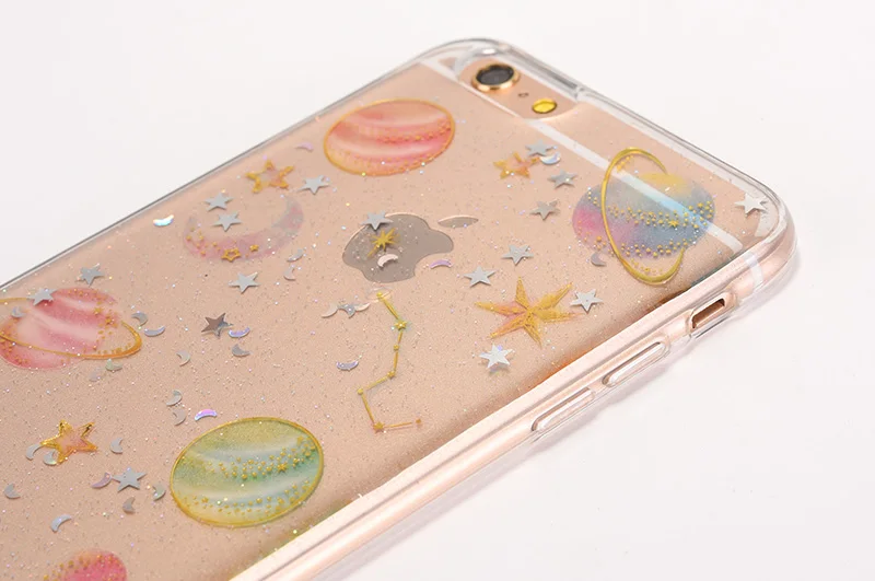 Planet star silicone case iphone 6 s 7 8 plus x (9)