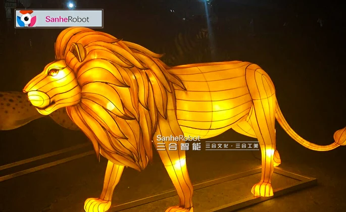 High Quality Chinese Festival Animal Zebra Silk Lanterns